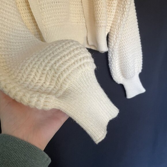 Dreamers By Debut XS Cream Knit Cardigan Sweater women casual comfortable style - Picture 5 of 7